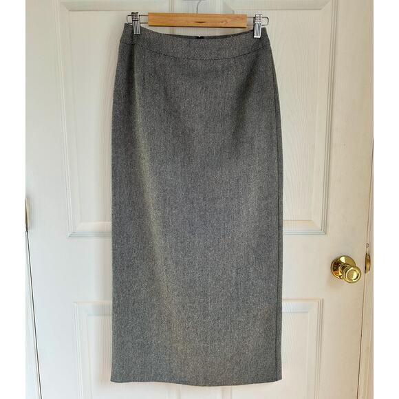 Vintage Black and White Tweed Wool Blend Column Skirt Size Small | Vintage Liz - Picture 1 of 5